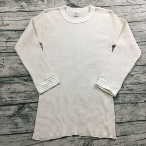 Kmart Womens Vtg 60s 70s‎ Thermal Undershirt Base Layer Sz L Long Sleeve Knit